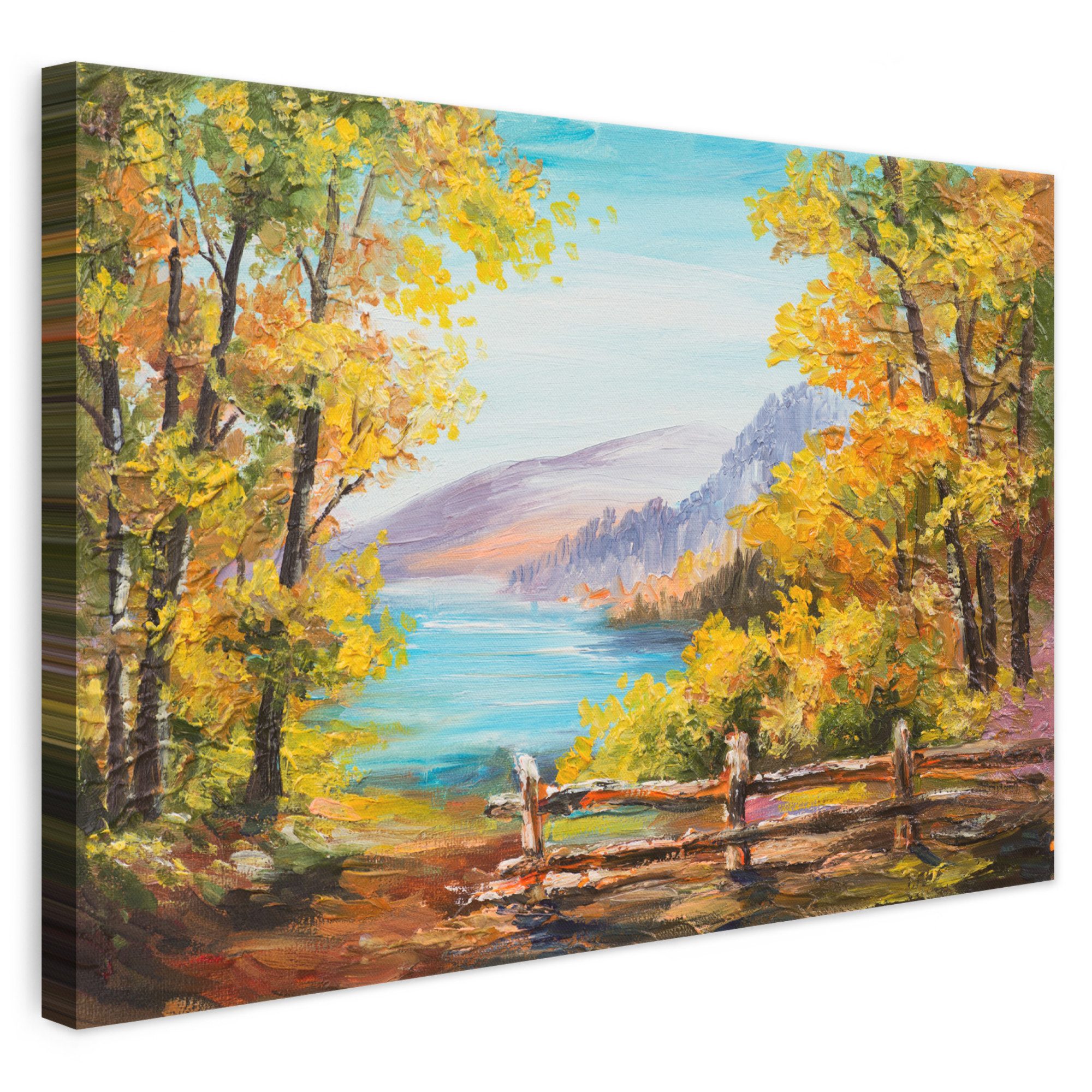 OneMillionCanvasses® Leinwandbild Malerei - Ölfarbenoptik - Pflanzen - Natur, Fotodruck (1 St), Leinwand Bilder Klein, Wand Dekoration Aesthetic 30x20 cm