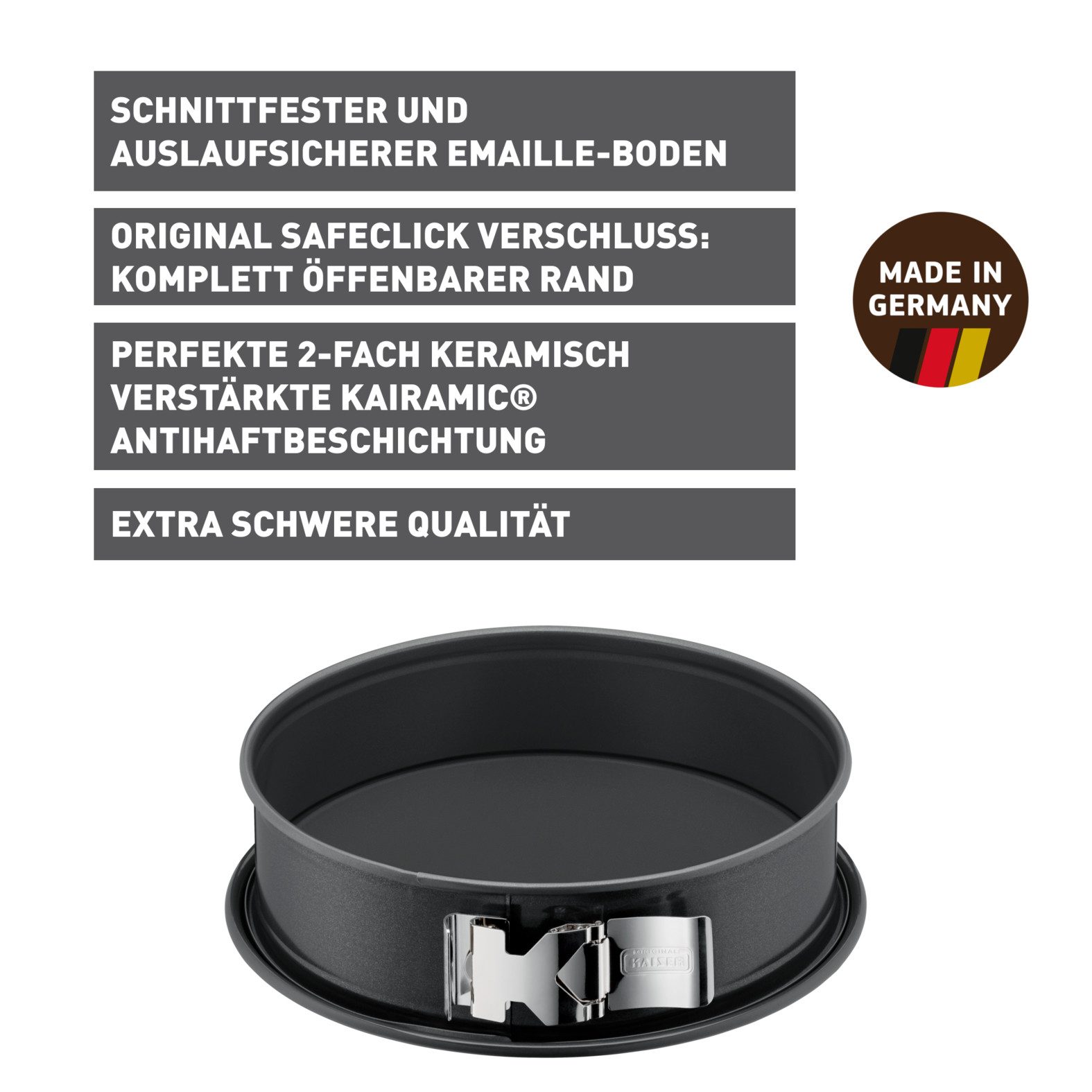 Kaiser Backformen Springform La Forme Plus, schnittfest, backofenfest, auslaufsicher, Made in Germany