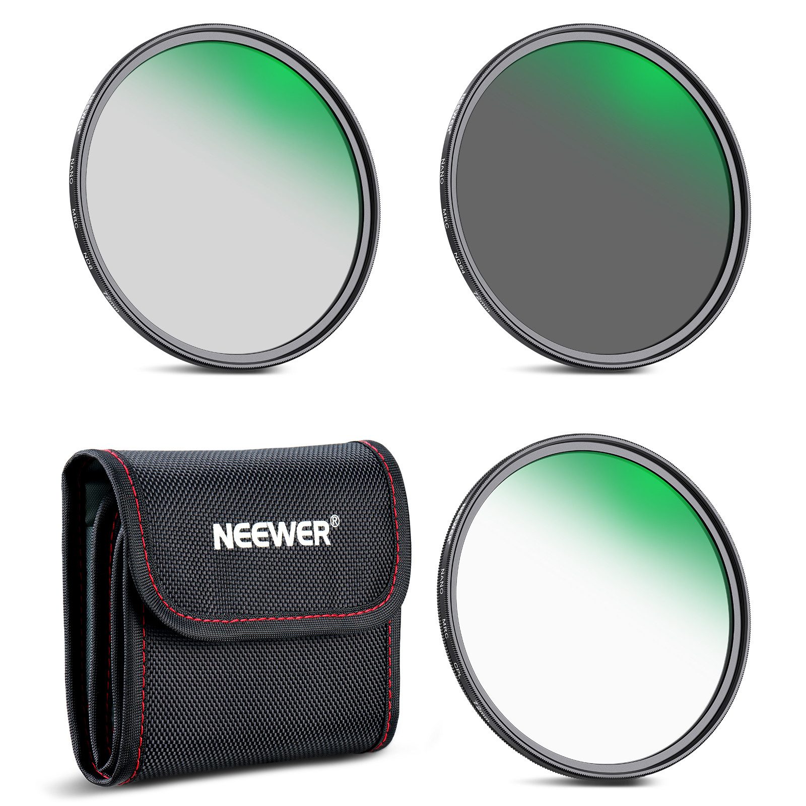 Neewer NW SERIES S 72mm Objektivfilterset, ND8 ND64 CPL-Filterset zirkularer Polfilter (mit 30 Schichten Nano-Beschichtung, optisches HD-Glas, wasserabweisend)