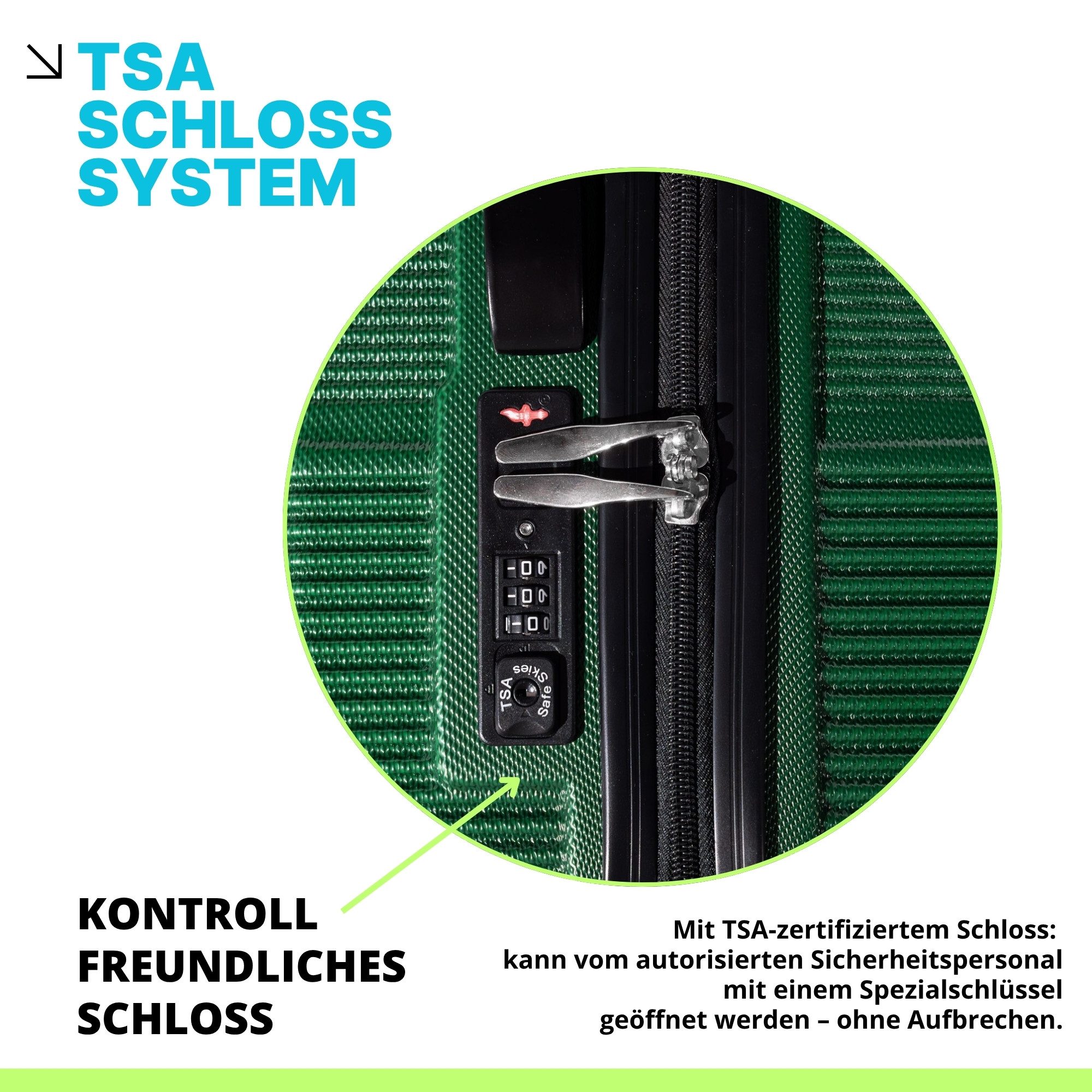 Crosstravel Kofferset Tampa, 4 Rollen, (3 tlg., Hartschalen Trolley Set), Robuste Hartschale mit Stil und Funktionalität – Bild 5 von 5