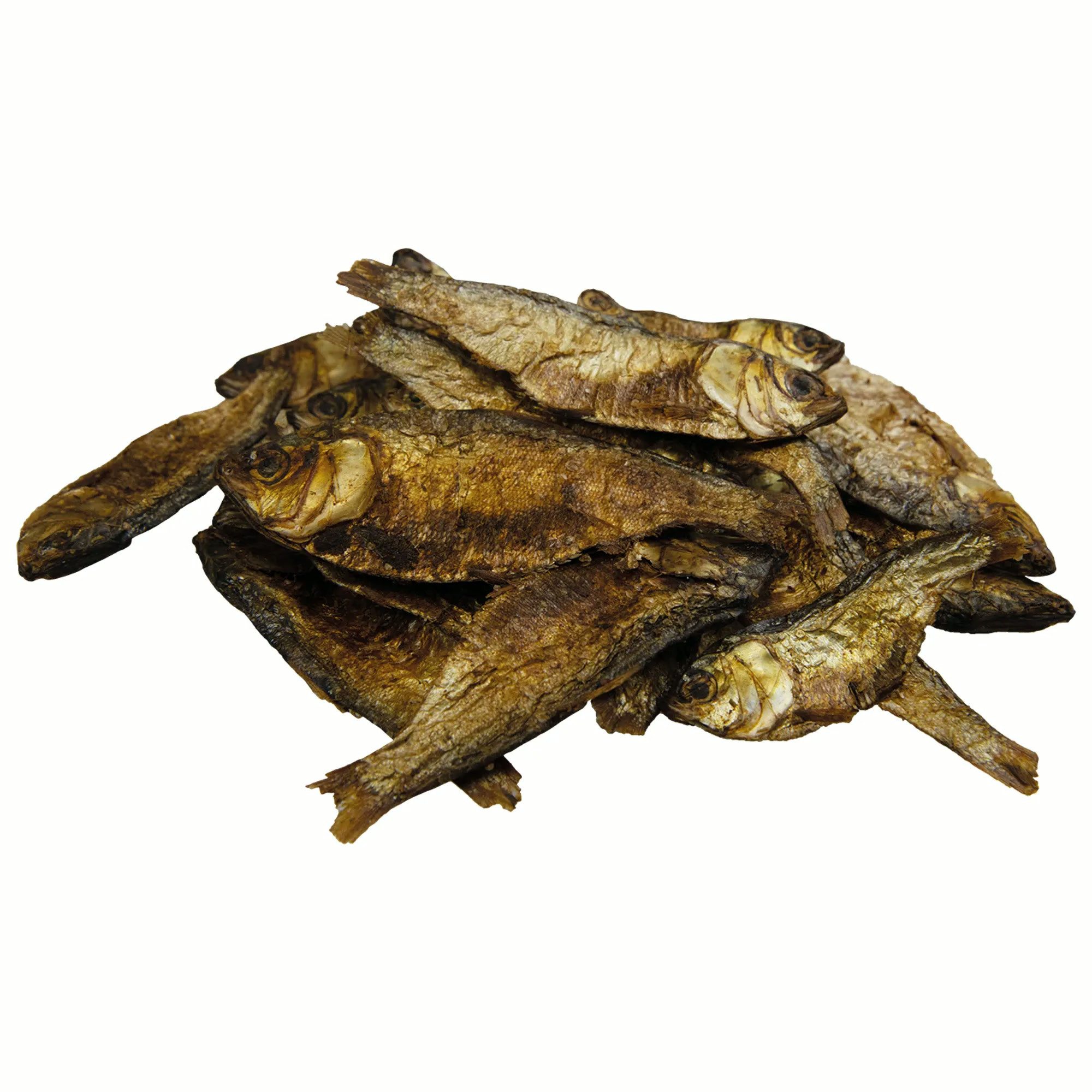 Schecker Mojarra Snackfisch - getrocknete Knabberfische ohne jegliche Zusätze Fisch, Snack für: Hunde, mit Jod und wertvolle Omega-Fettsäuren