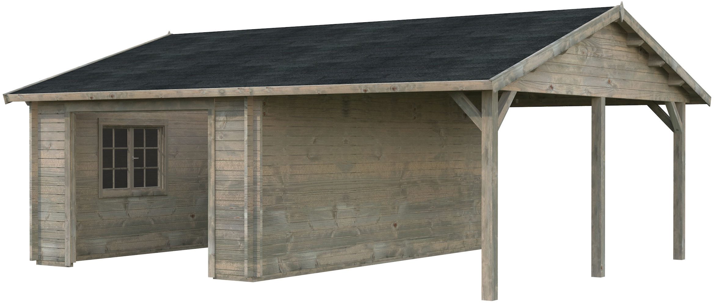 Palmako Garage Roger, ohne Tor, BxTxH: 706x619x316 cm