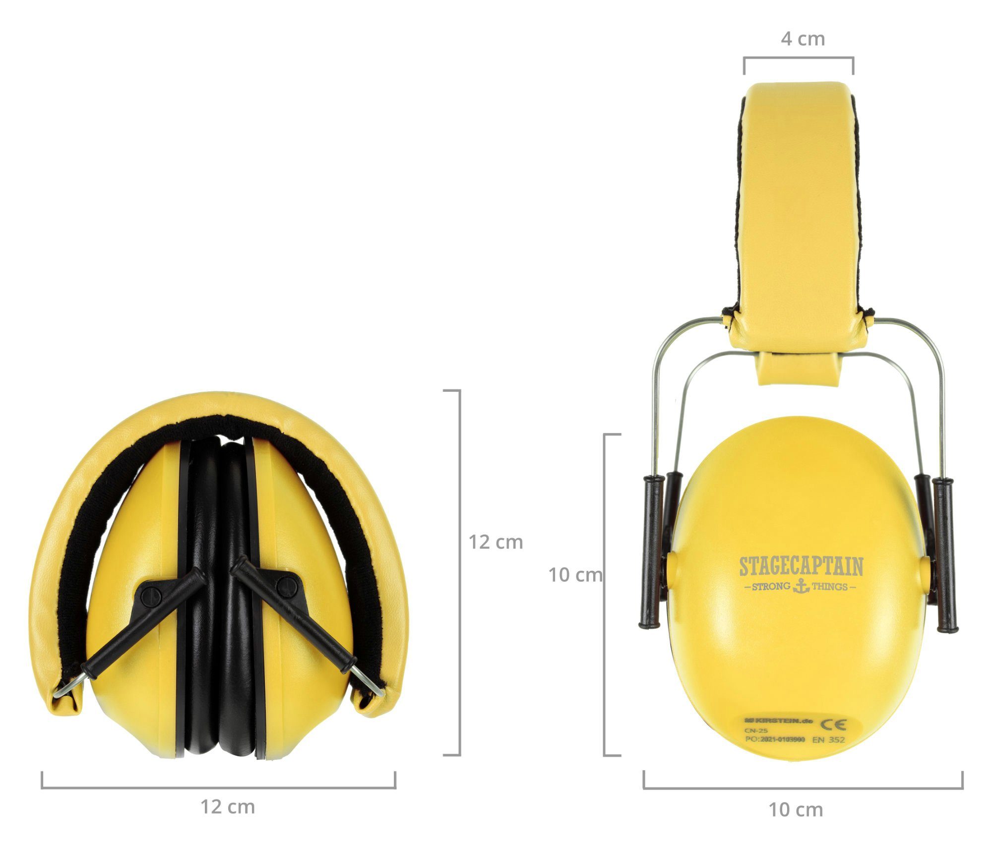 Dämpfung, für Gelb und Kinder Bügelgehörschutz mit Contranoise dB Stagecaptain 25 Ohrenschützer Gehörschutz CN-25 Erwachsene