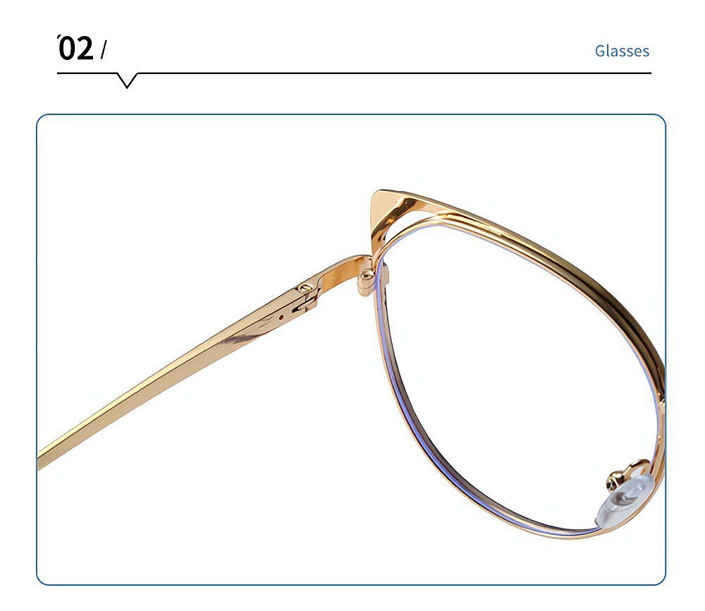 PACIEA Brille Blaue lichtbeständige Arbeitsbrille, braun Computerbrille