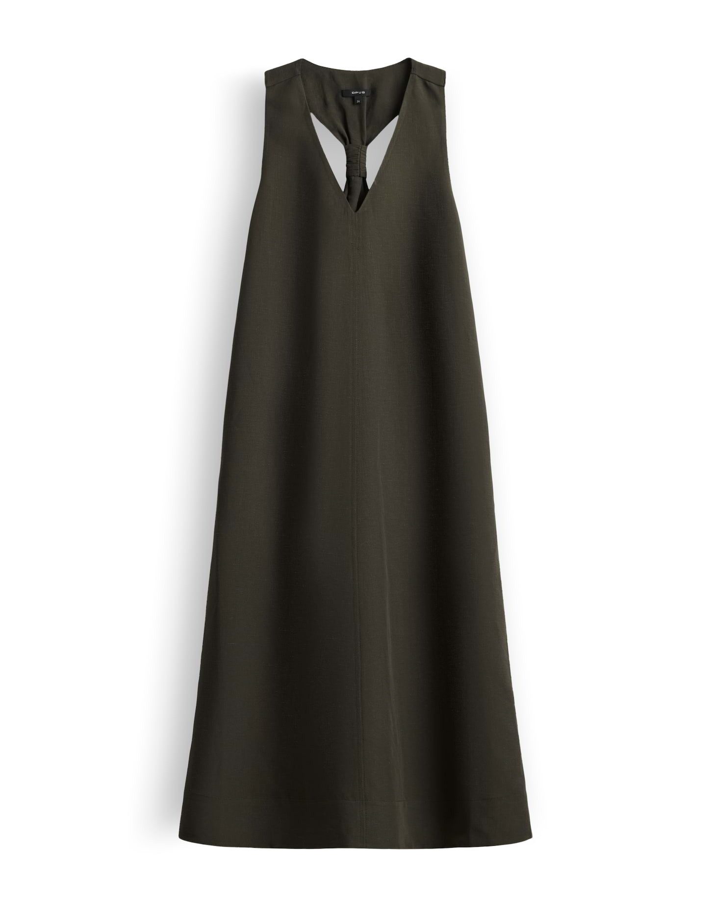 OPUS Neckholderkleid Waka aus Webware mit Leinenstruktur Mit Eingrifftaschen für praktische Alltagslooks
