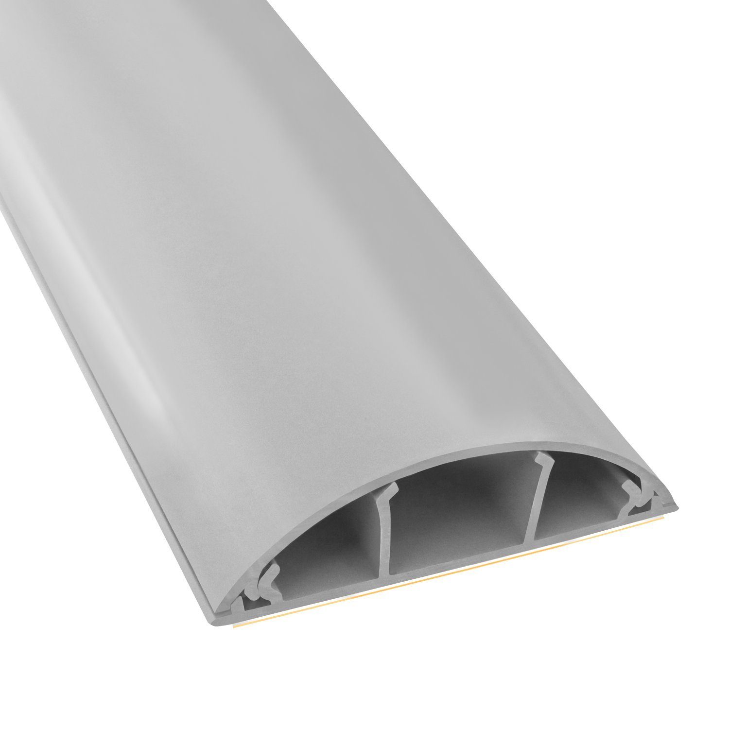ARLI Kabelkanal 4x 1m halbrund selbstklebend 70 x 20 mm grau Kabelbrück (4-St)