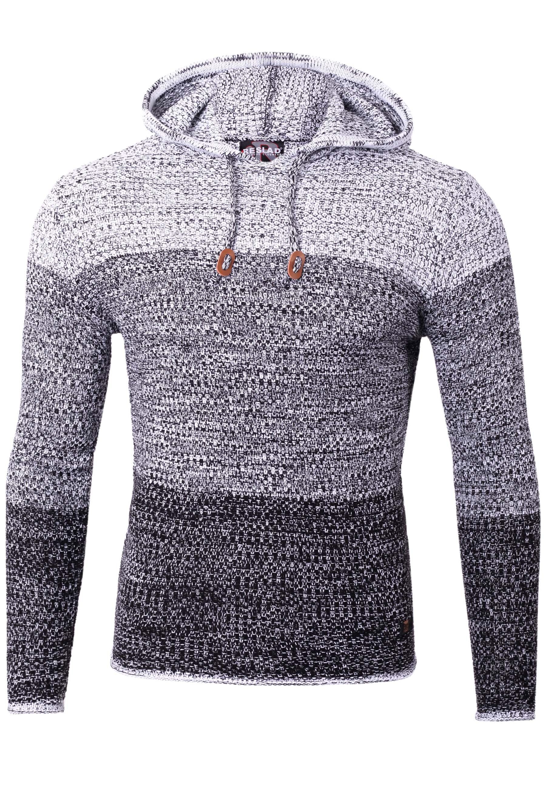 Reslad Strickpullover Reslad Strickpullover Herren Colorblock Kapuzen-Pullover Hoodie RS-310 (1-tlg) Colorblock Hoodie