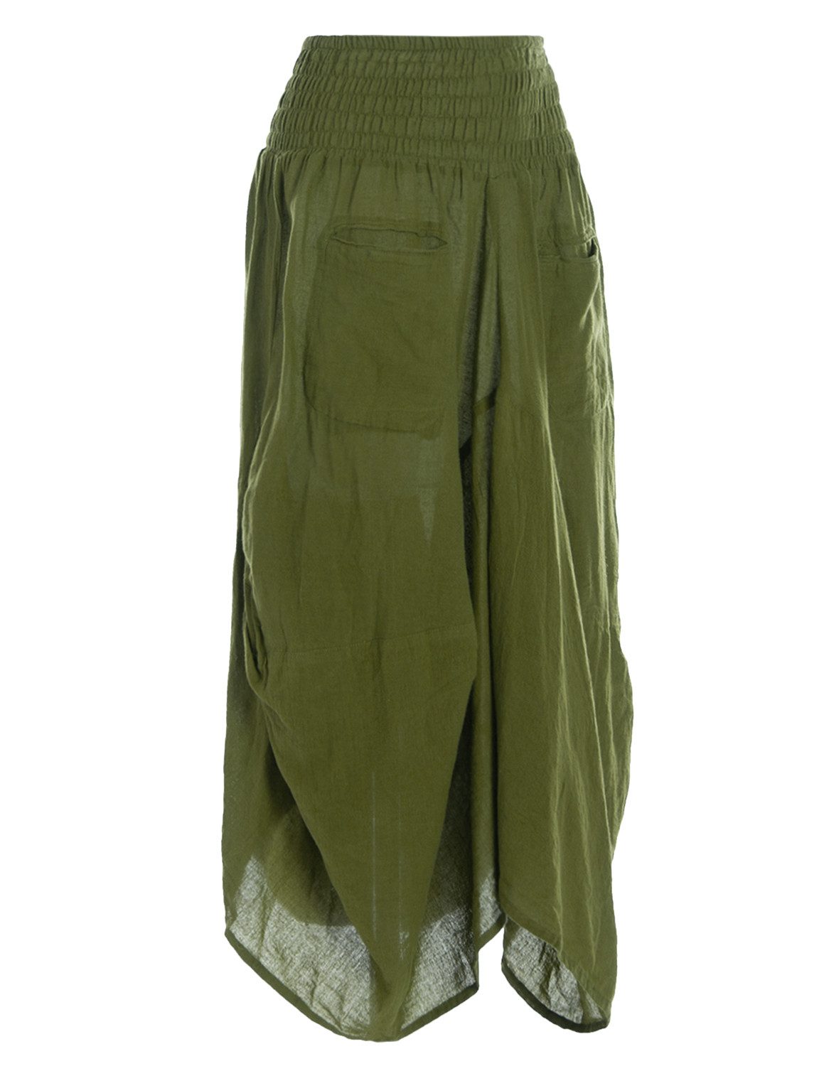 Vishes Maxirock Knöchel-Langer Luftiger Damen Sommer-Rock Einfarbig Sommerröcke Goa, Hippie, Boho Style