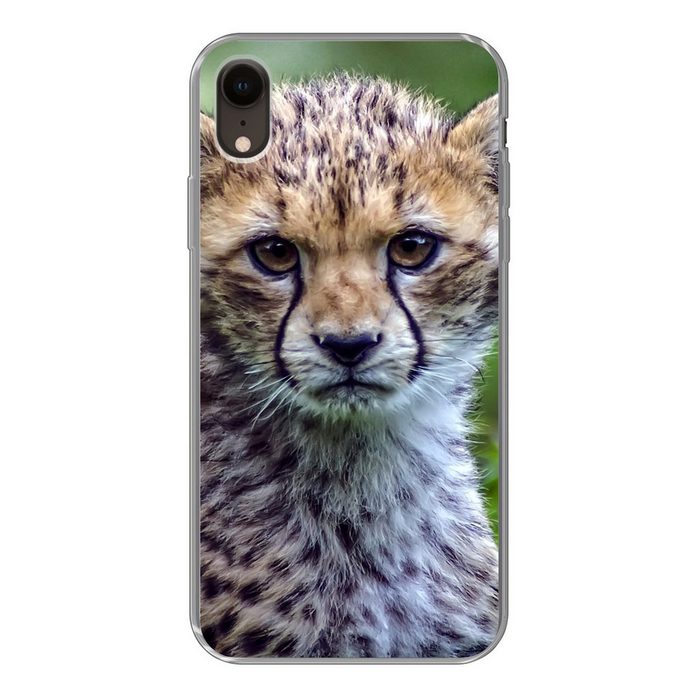 MuchoWow Handyhülle Porträt eines Geparden Handyhülle Apple iPhone XR Smartphone-Bumper Print Handy