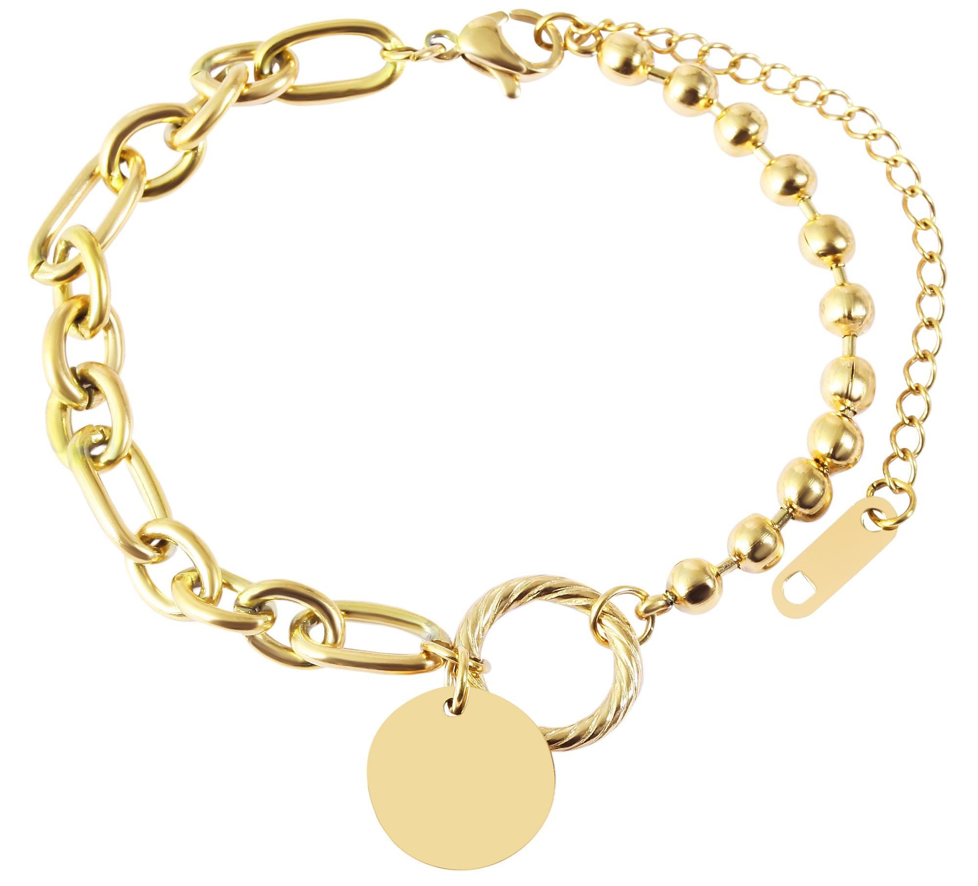AKZENT Armband "Baiba" Damen Silberfarben - Edelstahl Gliederarmband, Damen Armband