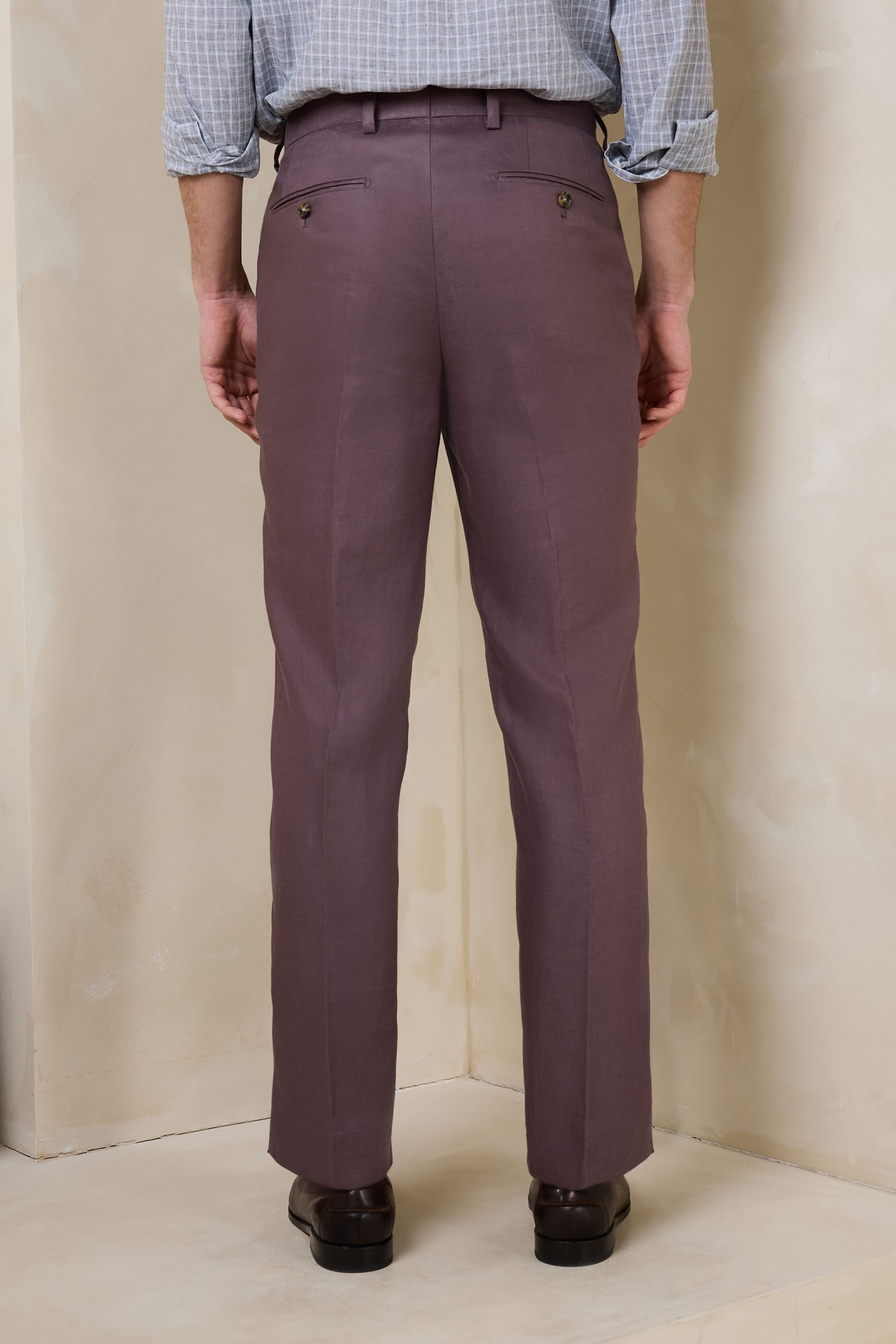 Next Anzughose N. Premium Tailored Fit Anzughose aus 100 % Leinen (1-tlg)