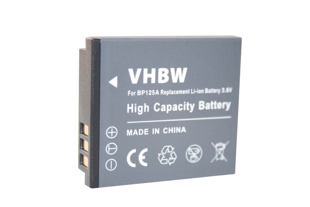 vhbw Ersatz für Samsung mAh V) IA-BP125A für Li-Ion (3,6 Kamera-Akku 1100