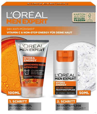 L'ORÉAL PARIS MEN EXPERT Gesichtspflege-Set L'Oréal Men Expert Hydra Energy Geschenkset, mit Vitamin C