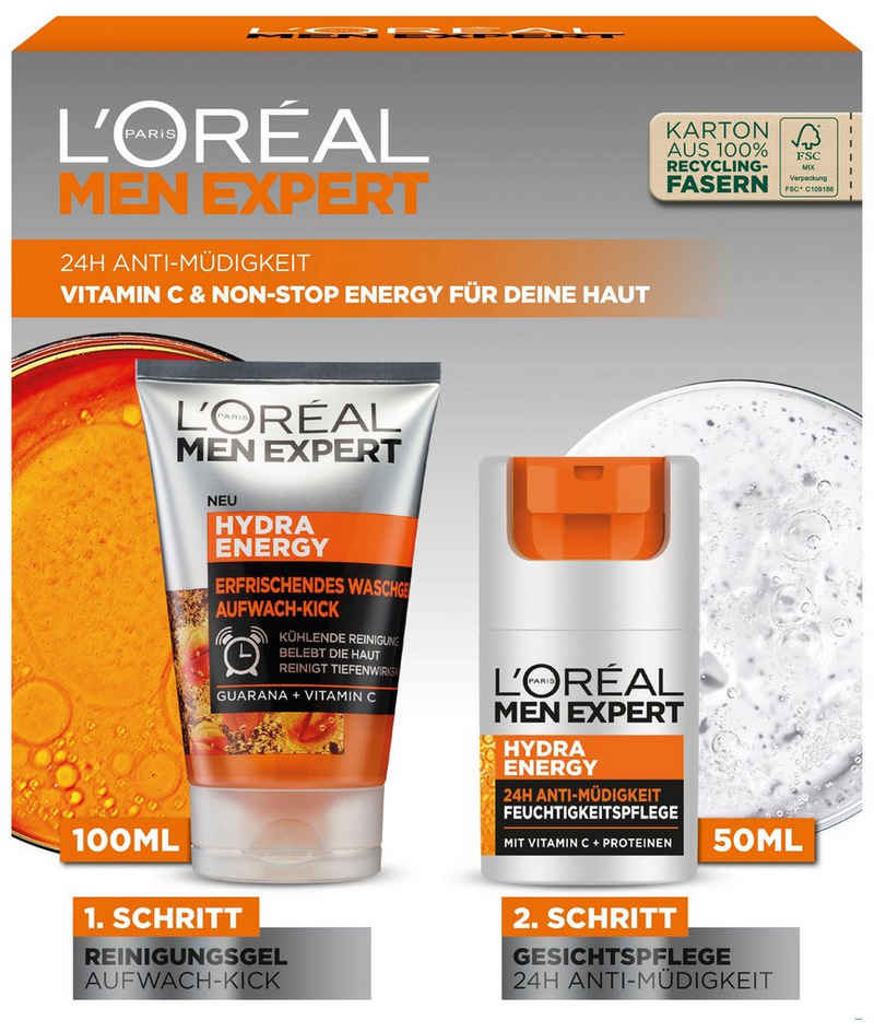 L'ORÉAL PARIS MEN EXPERT Догляд за обличчям-Set L'Oréal Men Expert Hydra Energy Geschenkset, mit Vitamin C