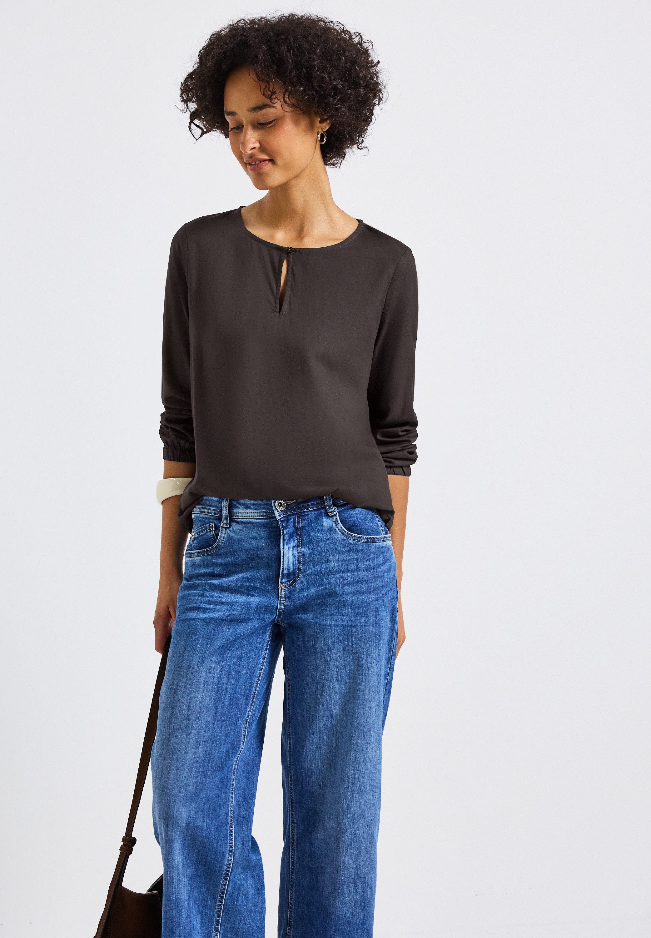 STREET ONE Langarmbluse mit Cut-Out günstig online kaufen