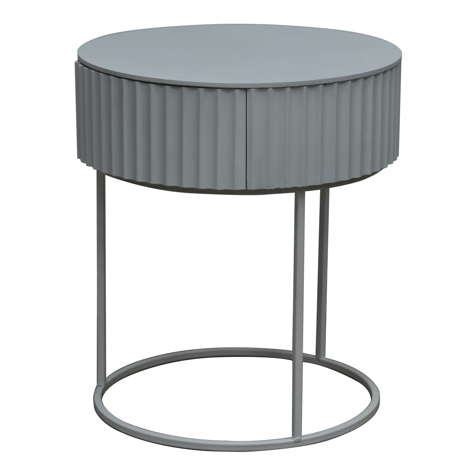 en.casa Beistelltisch, »Rill« mit Schublade rund Metallgestell 46 x Ø40 cm günstig online kaufen