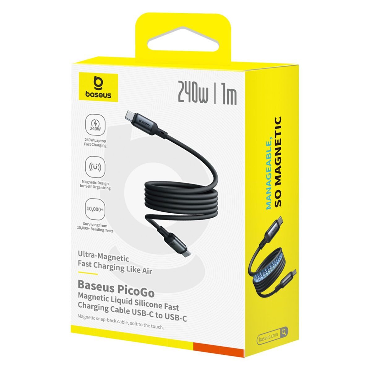 Baseus PicoGo magnetisch Schnelladekabel USB-C 240W 1m Smartphone-Adapter