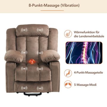 DOTMALL Massagesessel Fernsehsessel mit Liegefunktion Ruhesessel,Elektrischer Massagestuhl
