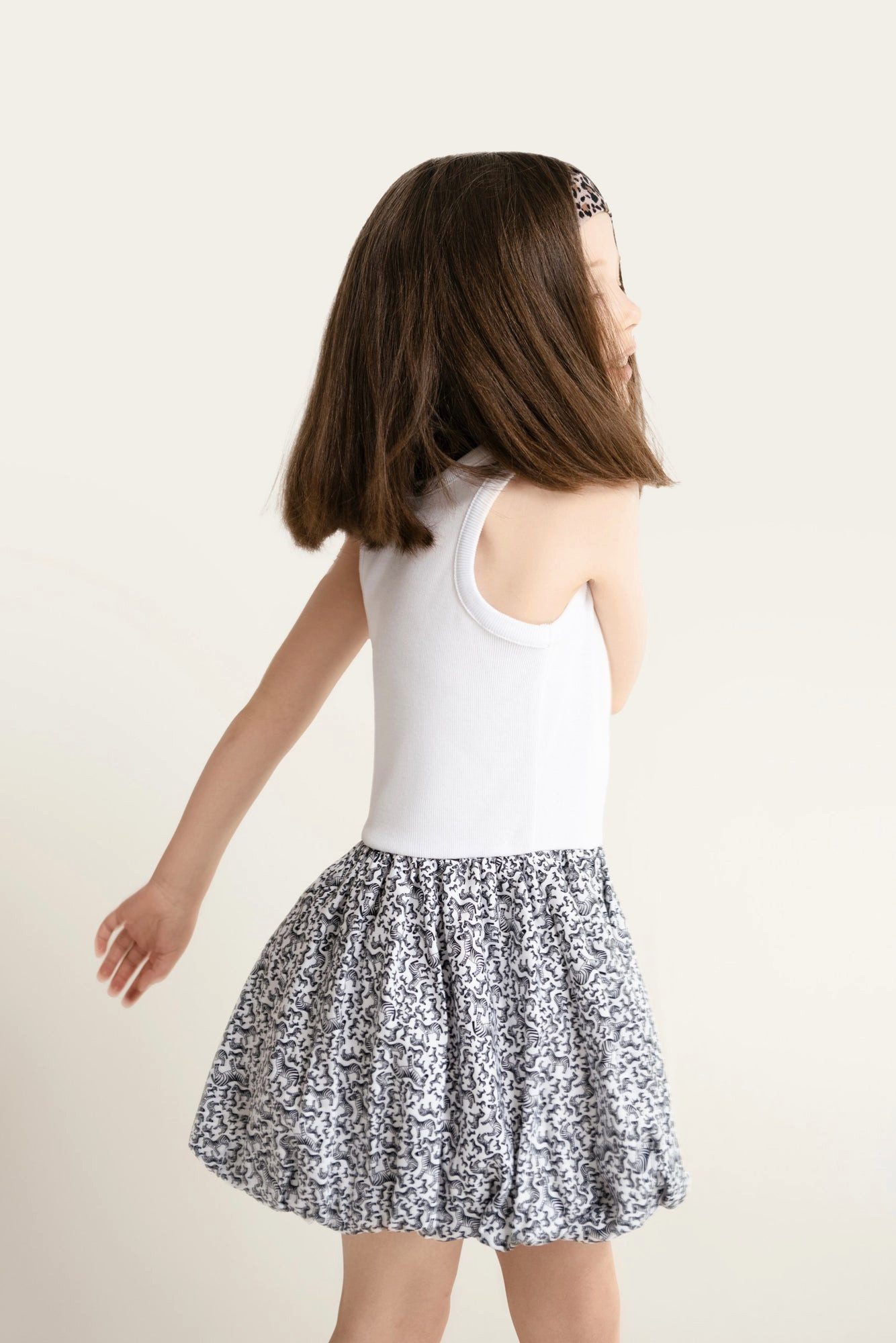 # SATURNDAY Sommerkleid Balloon-Kleid aus Baumwolle mit Zebra-Rock