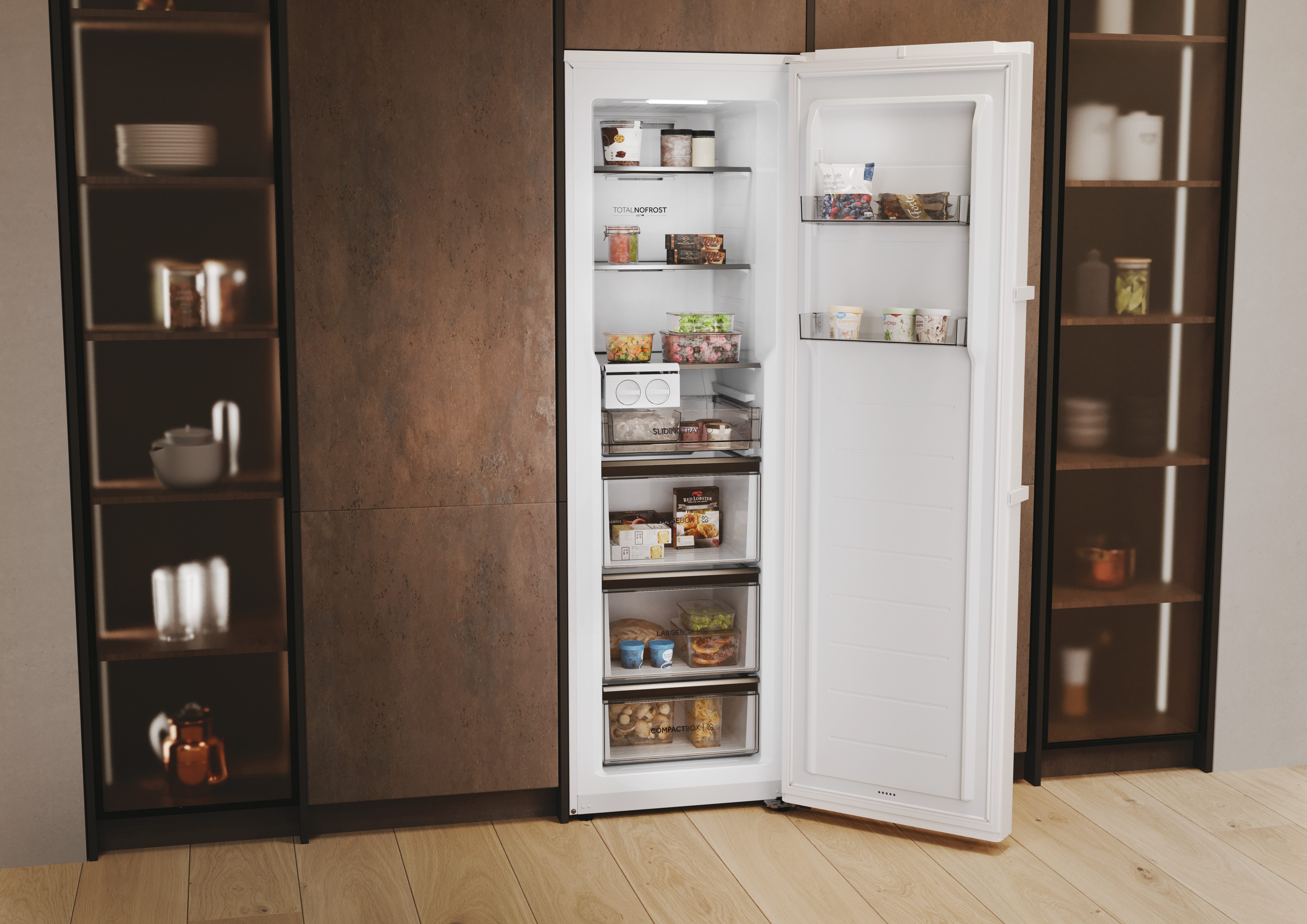 Haier Gefrierschrank Upright Freezer H4F306WCH1, 190 cm hoch, 60 cm breit, TWIST ICE MAKER
