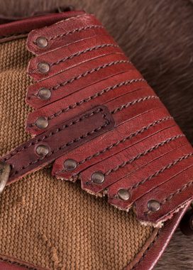 Battle Merchant Ritter-Kostüm Tasche im Wikinger-Stil aus Leder und Segeltuch