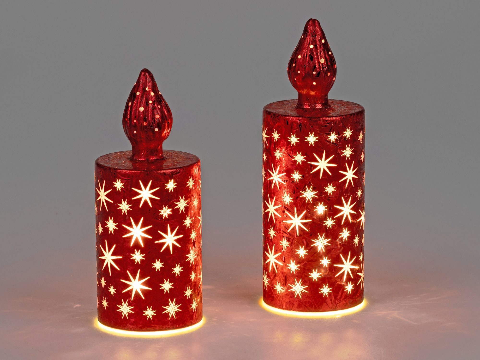 formano LED-Kerze Frosty, Mit Timerfunktion, Rot, günstig online kaufen