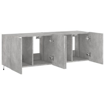 vidaXL TV-Schrank TV-Wandschränke mit LED-Leuchten 2 Stk Betongrau 60x35x41 cm