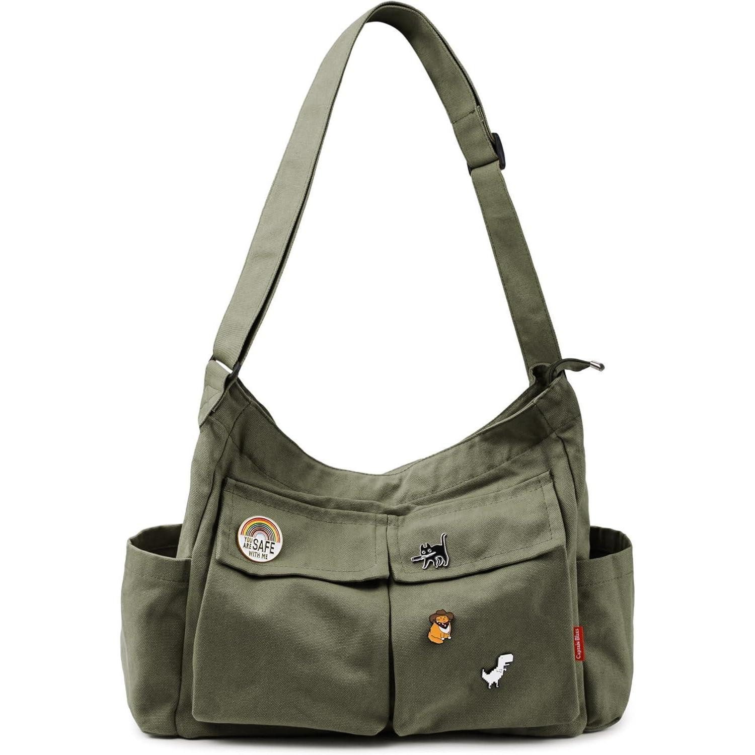 Messenger Bag Captain Blues Canvas Messenger Bag Umhängetasche Crossbody HoboICY Bag