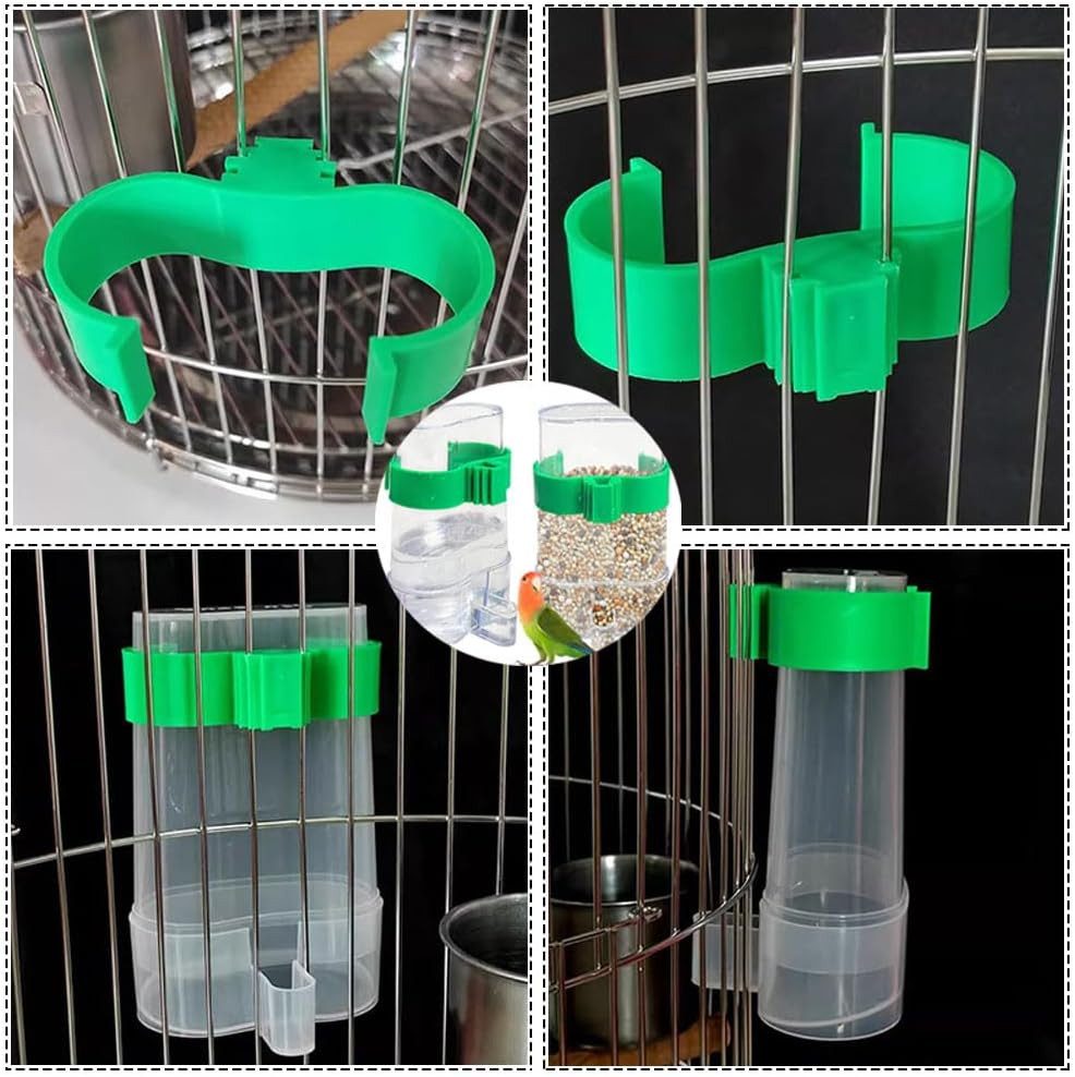 FELIXLEO Fisch-Futterspender 2 Vogel Wasserspender Futterspender Automatisch für Papageien Vögel