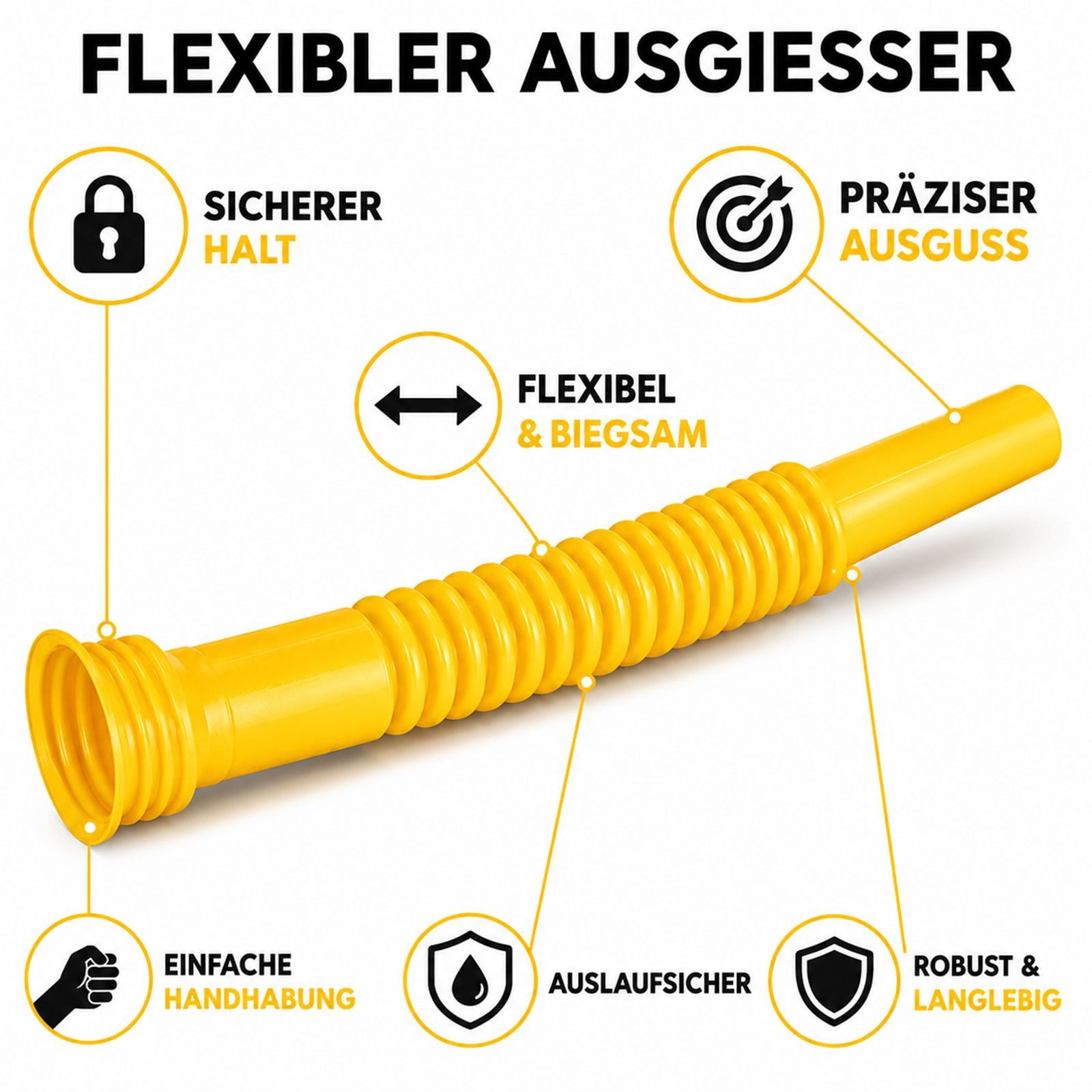 BURI Benzinkanister Benzinkanister 20L Dieselkanister Kraftstoffkanister UN Ausgießer