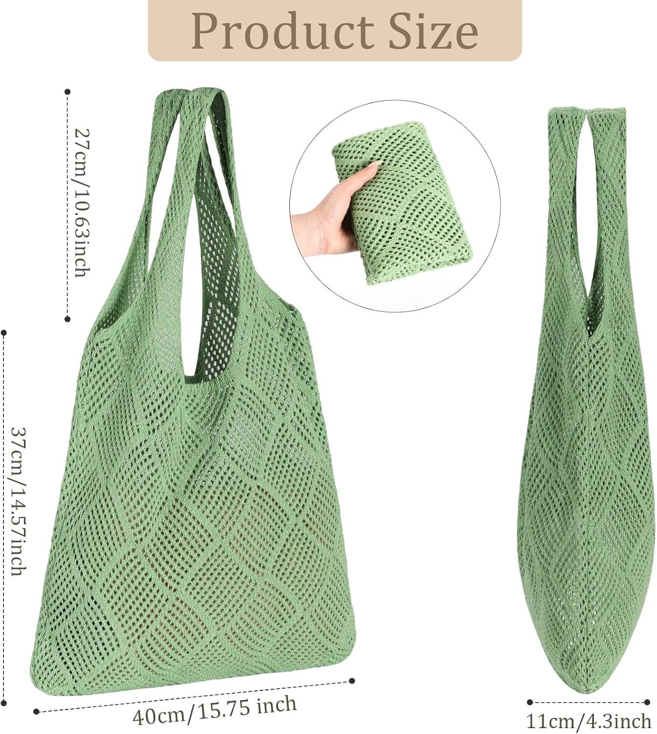 Coonoor Strandtasche Damen Häkeltasche,Umhängetasche Netz-Stricktasche,Schu günstig online kaufen