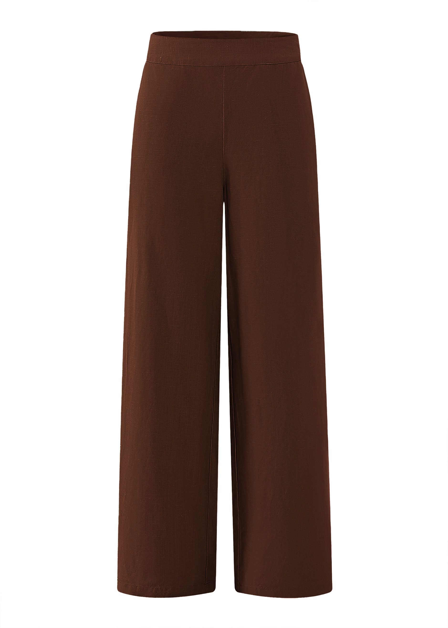 SASSYCLASSY Stoffhose Leinenhose Damen mit geradem Bein Highwaist Hose aus günstig online kaufen