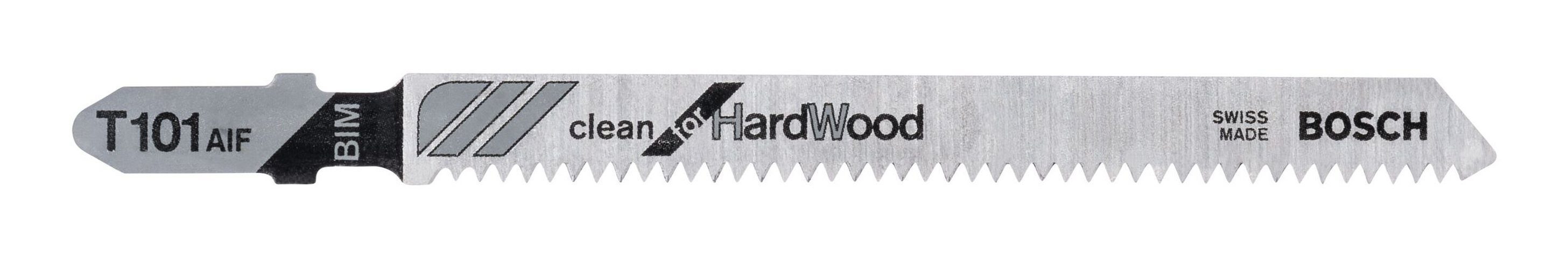 BOSCH Stichsägeblatt (5 Stück), T 101 AIF Clean for Hard Wood - 5er-Pack