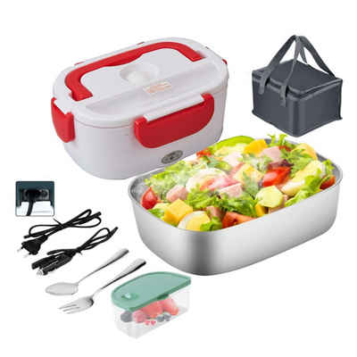 Dedom Elektrische Lunchbox Elektrische Lunchbox, steckerfertig, keine Wasserbefüllung, (Economy-Paket, 1* Brotdose aus Edelstahl, Gabel + Löffel, 2* Adapter)