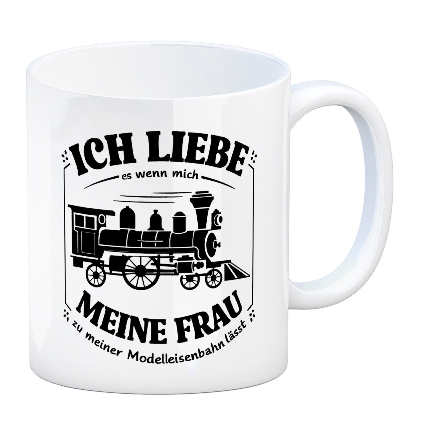 Tasse Ich liebe Modelleisenbahnen Kaffeebecher