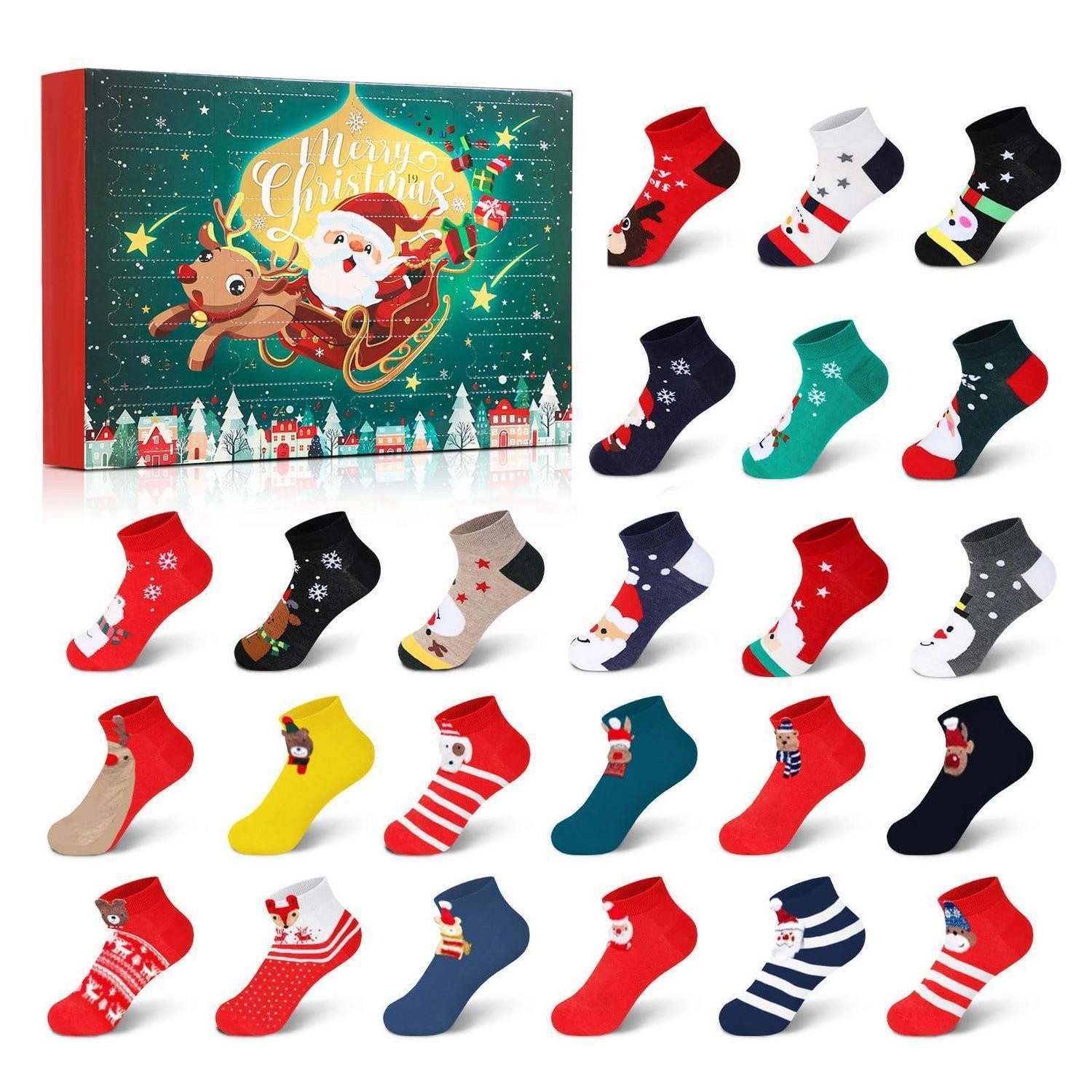 LuxusKollektion Socken Socken Adventskalender 2025 24 Paare Motiv