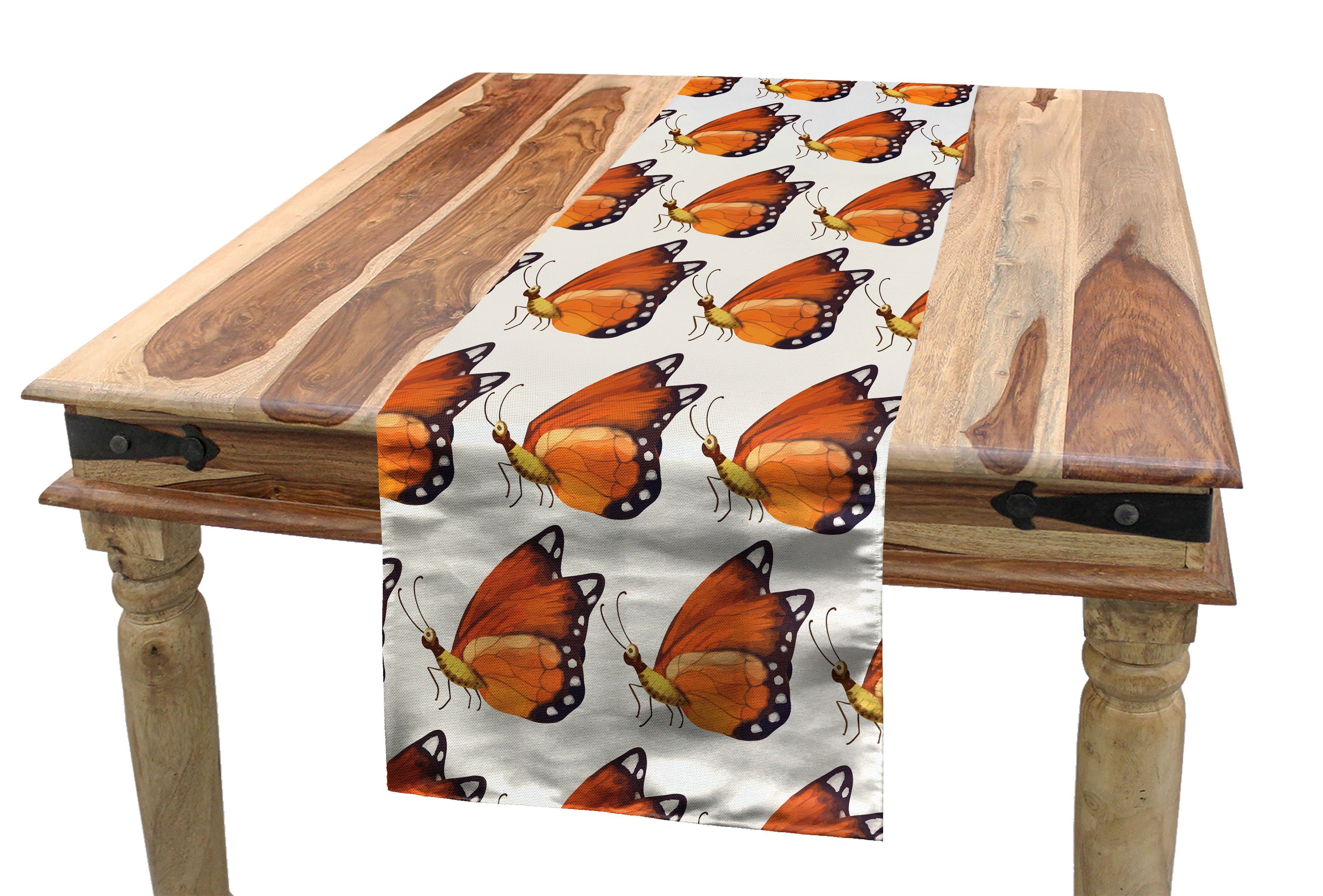 Bugs Abakuhaus Tischläufer, Tischläufer Küche Motte Esszimmer Motiv Dekorativer Rechteckiger Schönheit Schmetterlinge