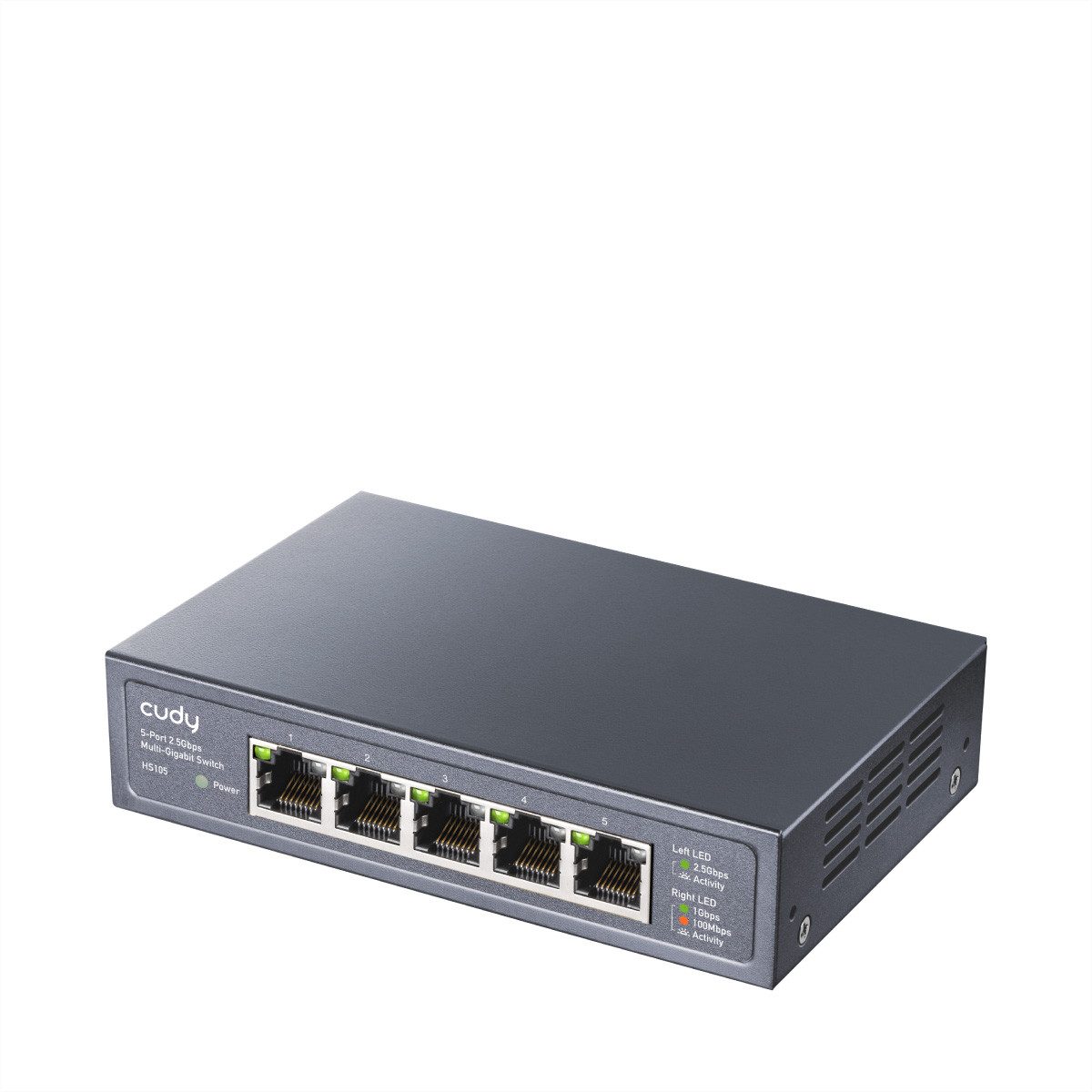 HS105 5-Port 2.5G Metal Switch Netzwerk-Switch