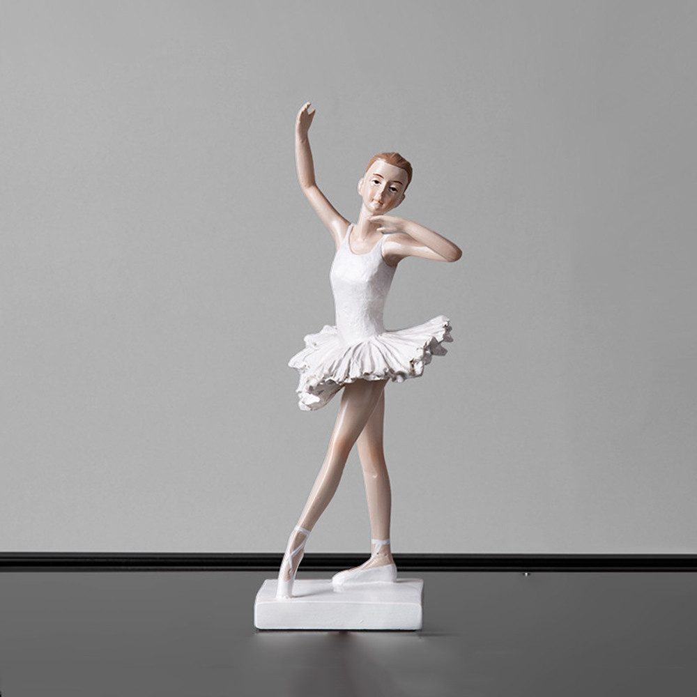 HYTIREBY Dekofigur Ballett Mädchen Statue Frau Skulptur Modern Deko (1 St), Wohnzimmer Kunst Arts Polyresin Geschenk