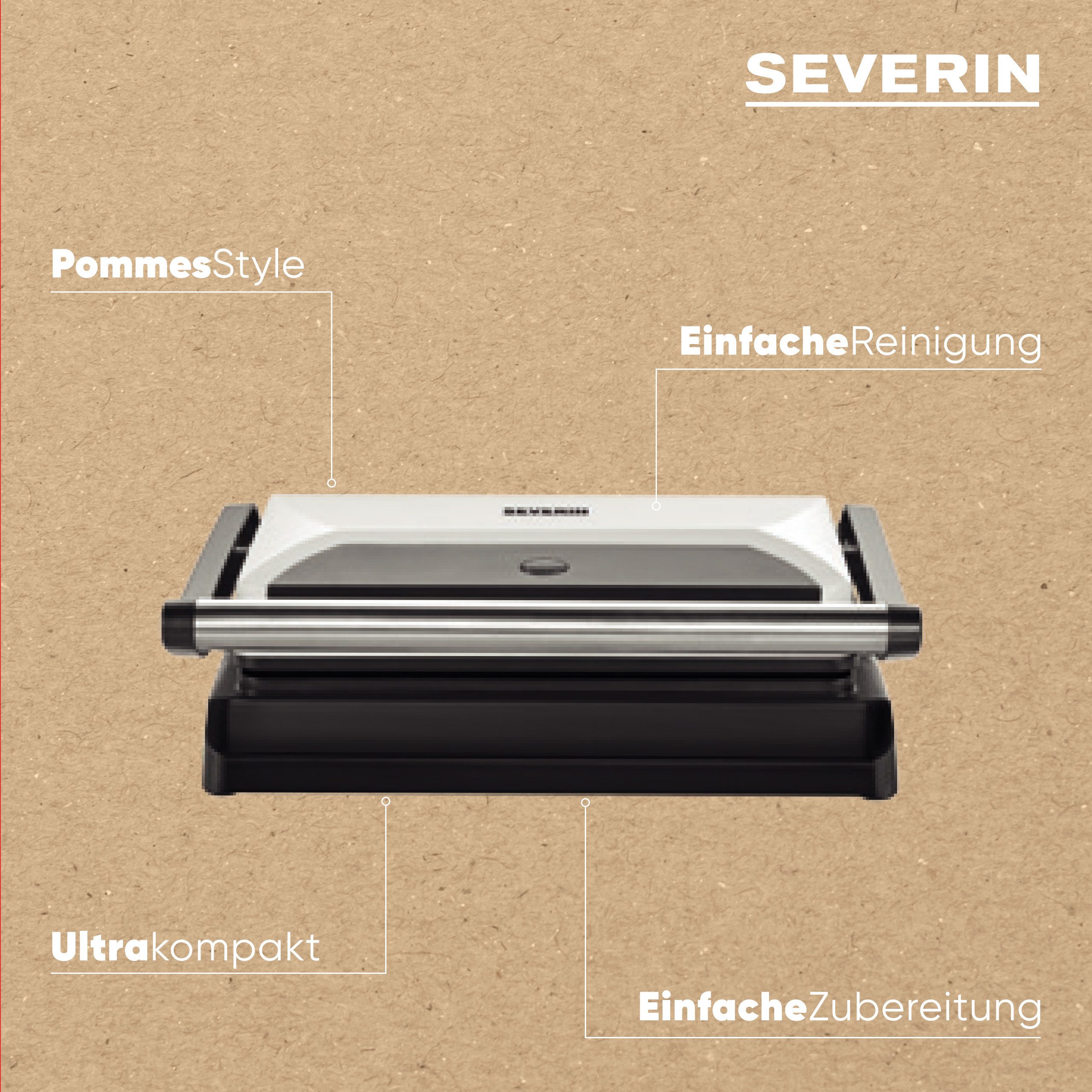 Severin Waffeleisen Waffelpommes-Maker WA 2114, 800 W, 800W, antihaftbeschichtet, für Kindergeburtstage & Partys
