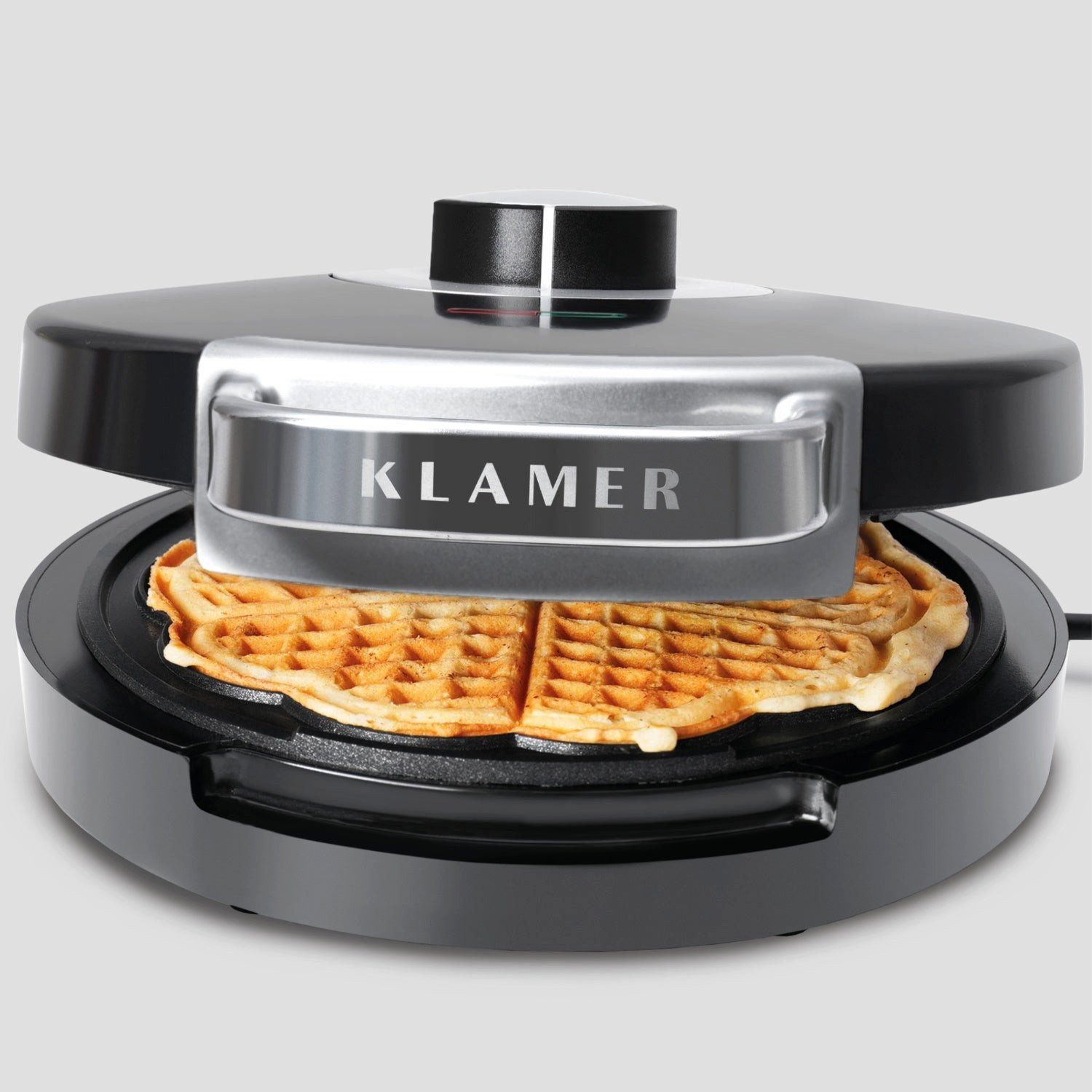 KLAMER Waffeleisen Herzwaffel, Waffeln in Herzform, 5 Stufen, hochwertige Antihaftbeschi…, 1000 W, gleichmäßige Bräunung, Antihaftbeschichtung, platzsparendes Design