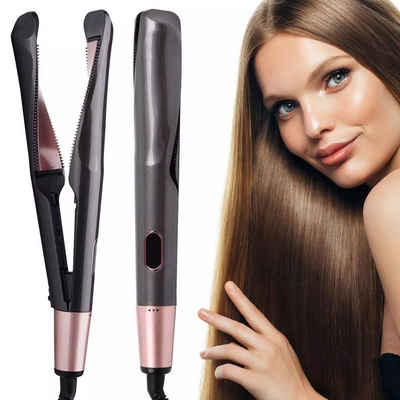 TechnoCLEAN Glätteisen Glätteisen für glatte Haare und Wellen Straight and Curlstyle Keramik-Beschichtung