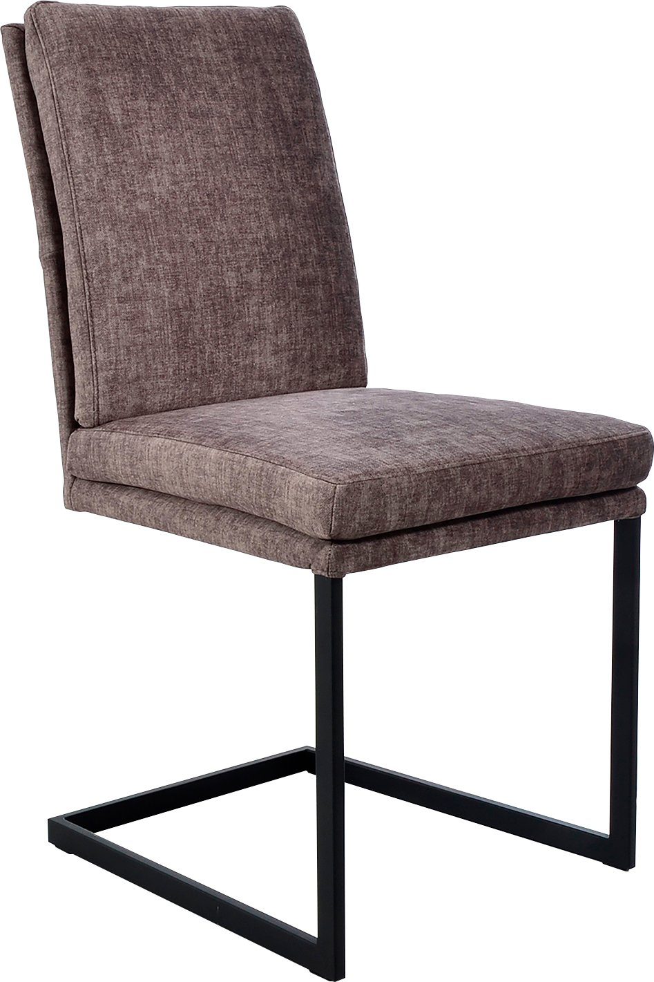 K+W Komfort & Wohnen Freischwinger, stabiles Hochkantrohr, Untergestell in Edelstahloptik oder schwarz