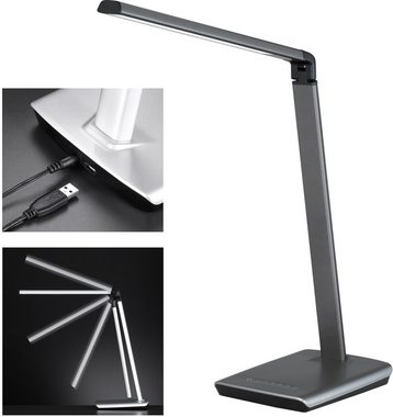 FISCHER & HONSEL LED Schreibtischlampe Bright, Dimmfunktion, LED fest integriert, warmweiß - kaltweiß