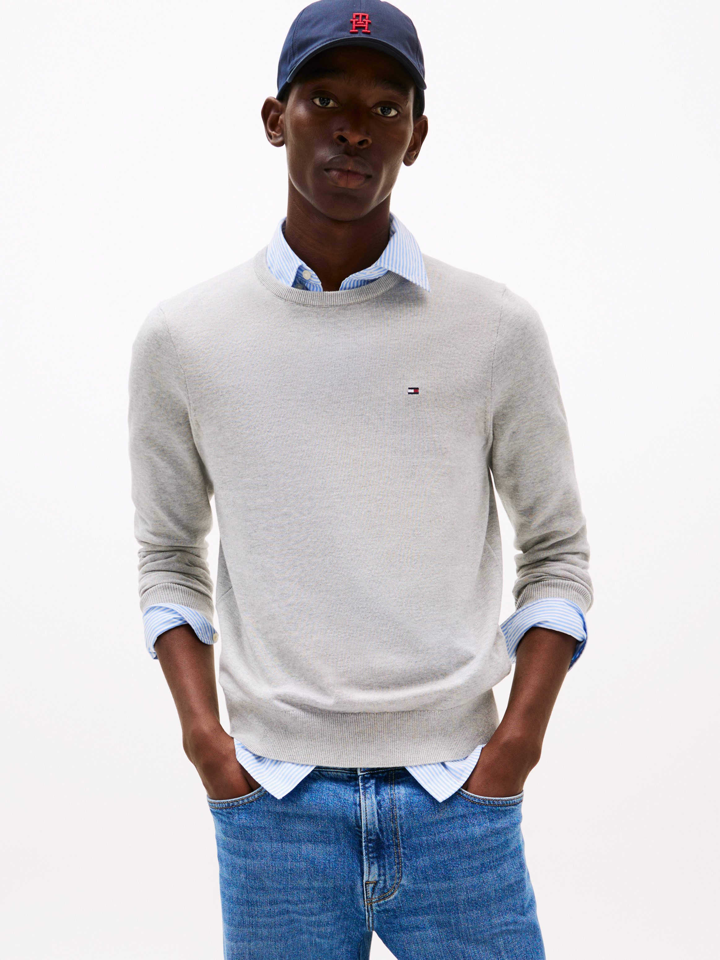 Tommy Hilfiger Rundhalspullover ESSENTIAL COTTON CREW günstig online kaufen