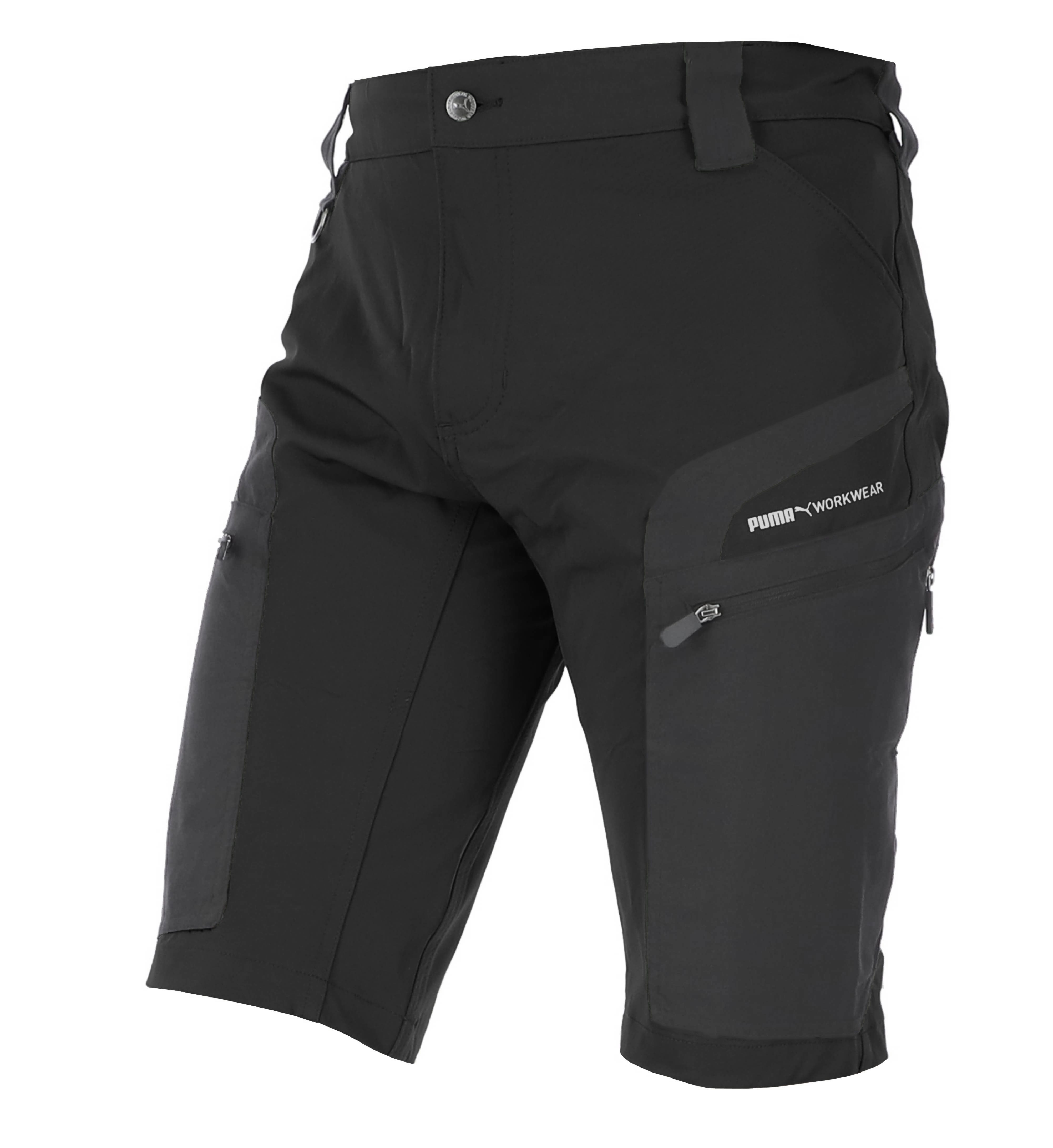 PUMA Workwear Trekkinghose PRO ONE ADVENTURE Outdoor Shorts Herren - Mit D-Ring - 4-Wege Stretch Robuste Wanderhose Herren kurz - Outdoor Hosen Herren