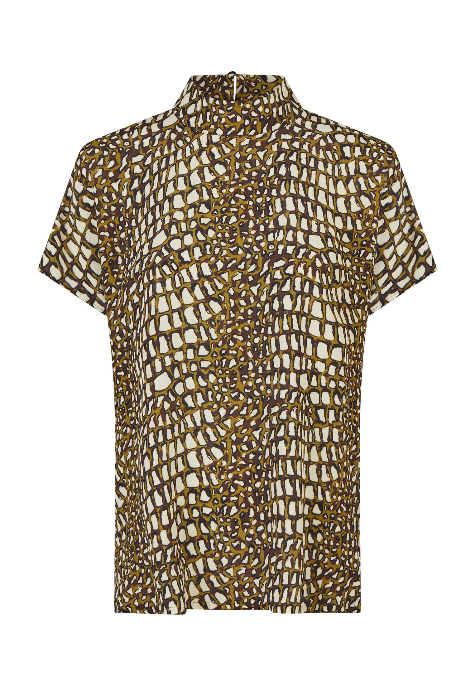 MARC AUREL Tanktop Top mit Stehkragen und Reptiliennpr