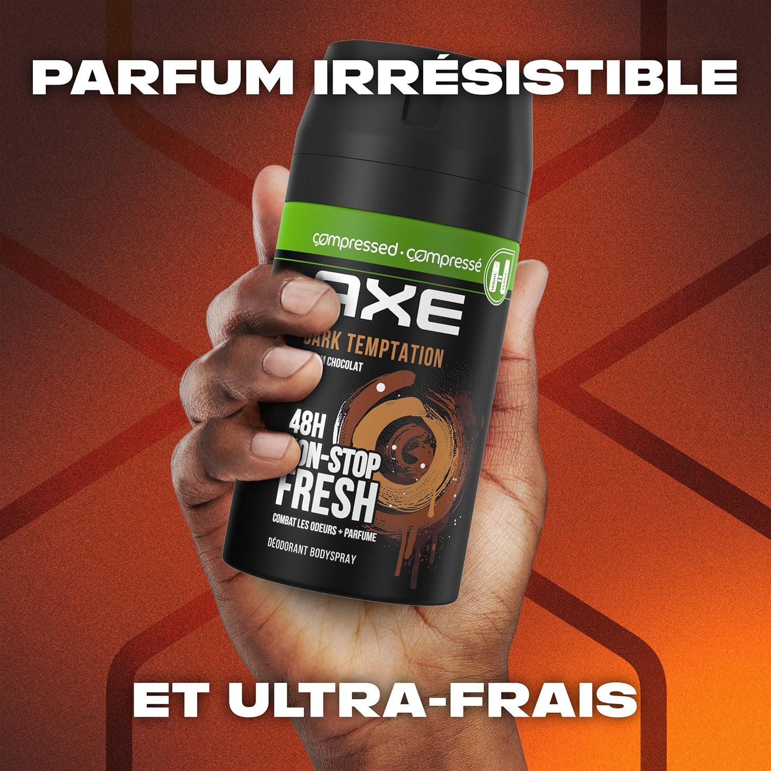 axe Deo-Spray 6x Axe Deodorant-Spray, komprimiert, Dark Temptation 100ml, 6-tlg., 0% Aluminiumsalz