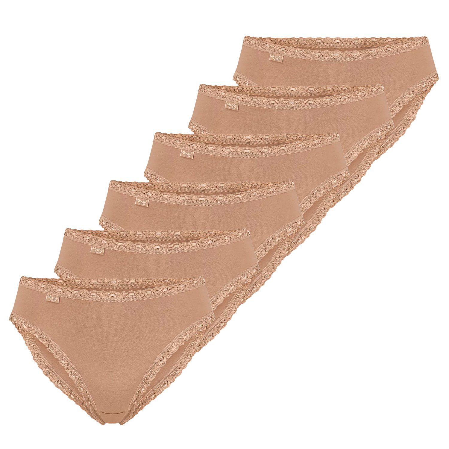 sloggi Slip 24/7 Lace Cotton feine Spitzenborte, Tragekomfort für den ganzen Tag