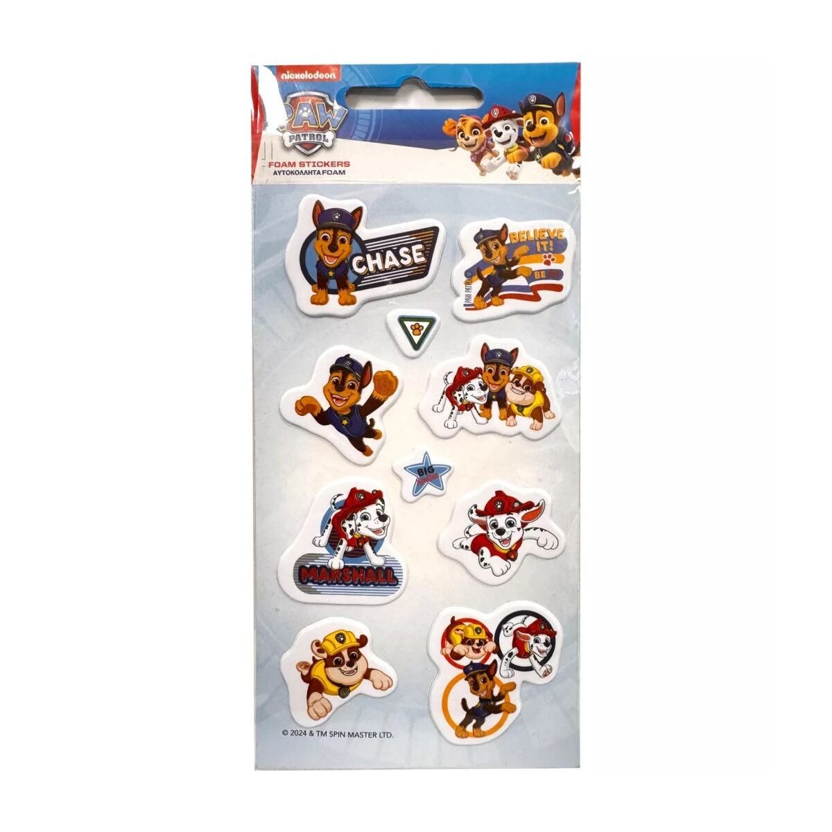 PAW PATROL Kreativset Paw Patrol Boys puffiges Schaumstoff-Aufkleberset